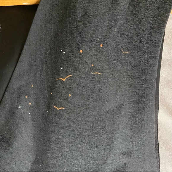 Desjardins Roussin Handmade In Montreal Black Vest Size L Wolf Howling Moon Art - Picture 4 of 9